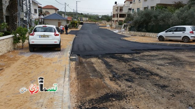  كفرقاسم : بلدية كفرقاسم تشرف على اتمام المرحلة الثالثة من تعبيد المنطقة الشمالية الشرقية بحضور الرئيس وطاقمه  ..